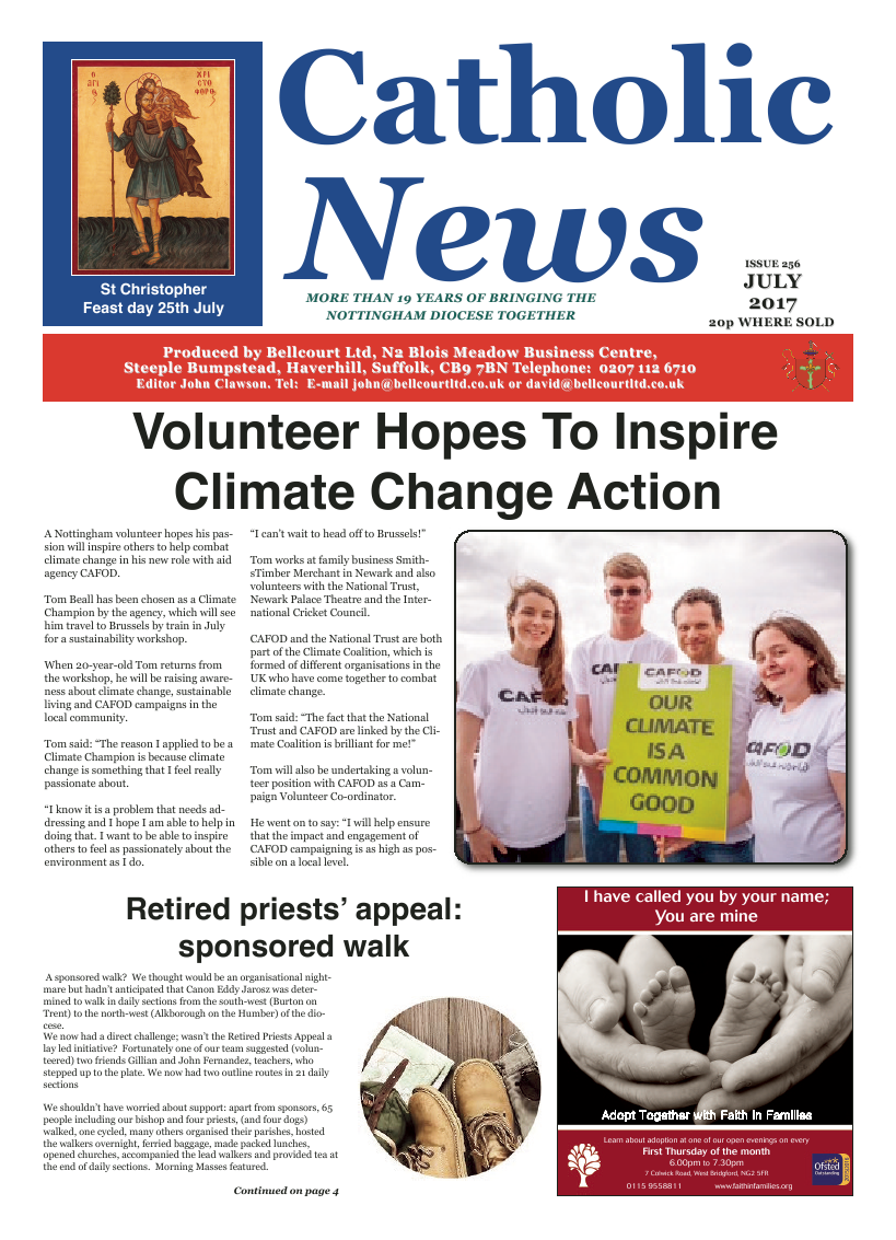Jul 2017 edition of the Nottingham Catholic News - Page 