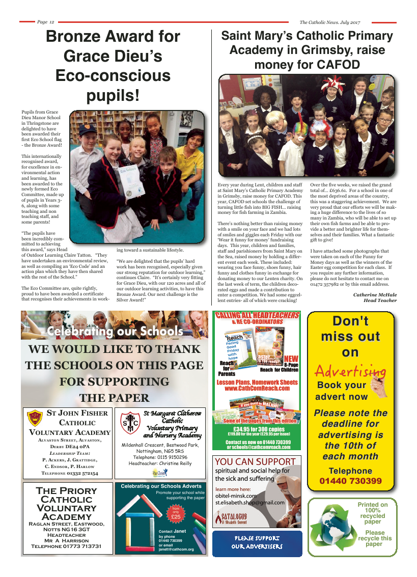 Jul 2017 edition of the Nottingham Catholic News - Page 