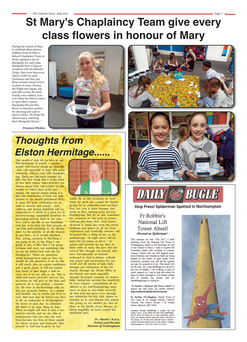 Jul 2017 edition of the Nottingham Catholic News - Page 