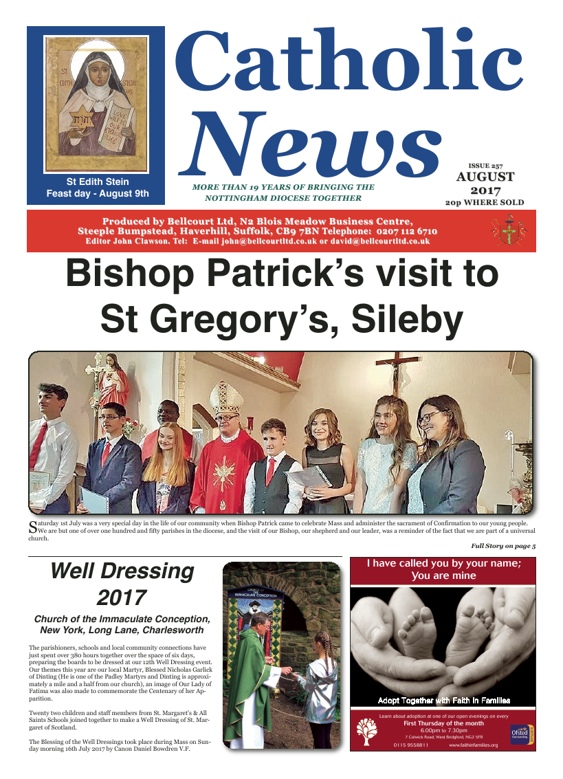 Aug 2017 edition of the Nottingham Catholic News - Page 