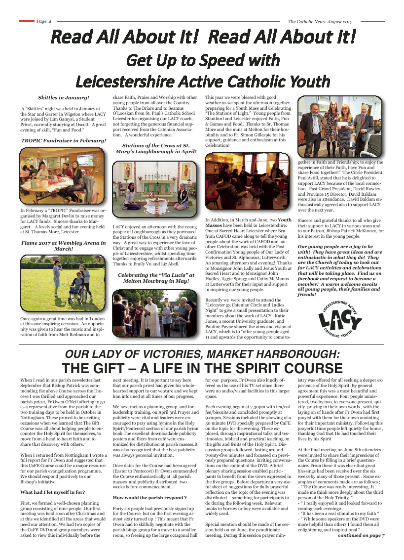 Aug 2017 edition of the Nottingham Catholic News - Page 