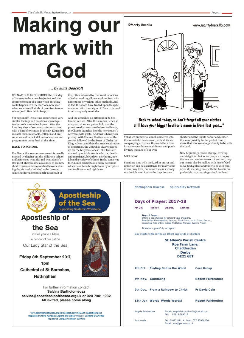 Sept 2017 edition of the Nottingham Catholic News - Page 