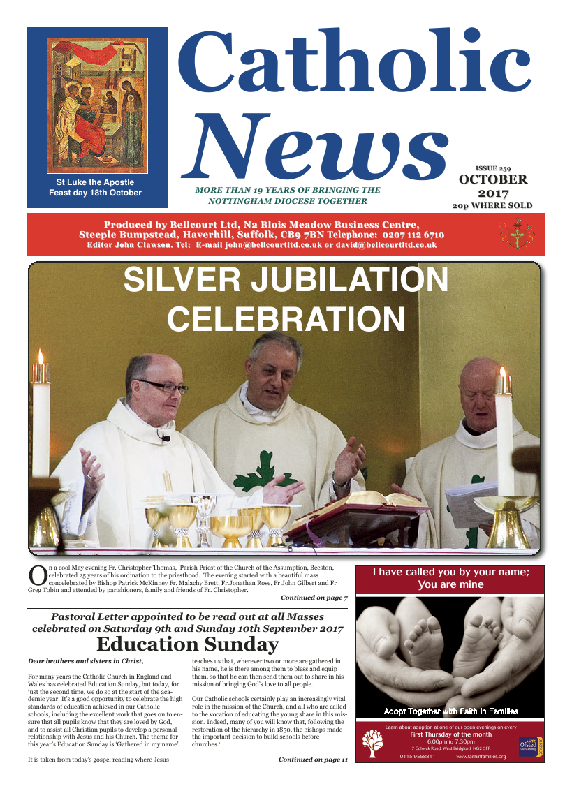 Oct 2017 edition of the Nottingham Catholic News - Page 