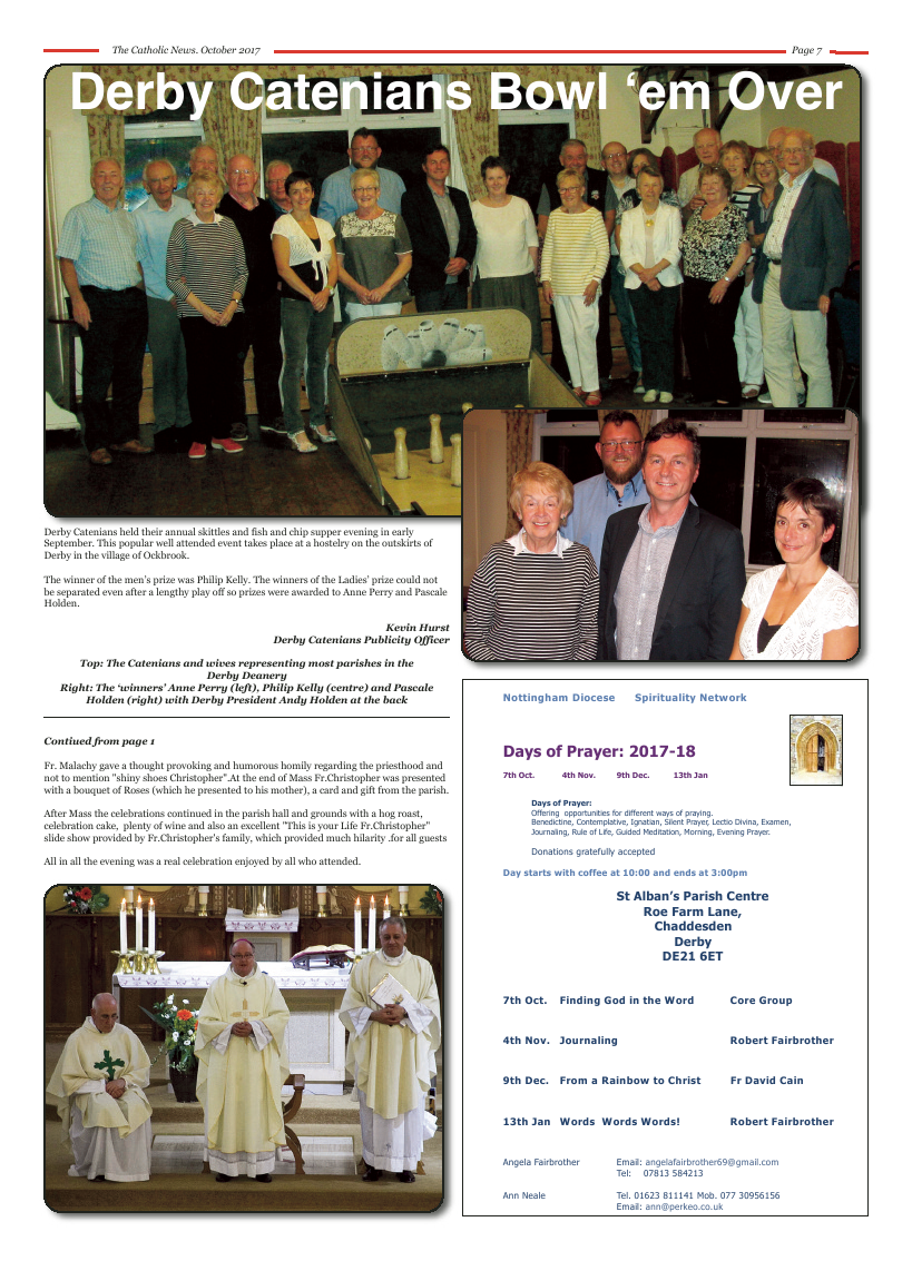 Oct 2017 edition of the Nottingham Catholic News - Page 