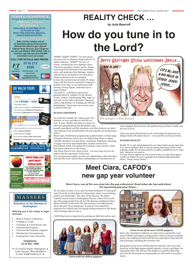 Oct 2017 edition of the Nottingham Catholic News - Page 