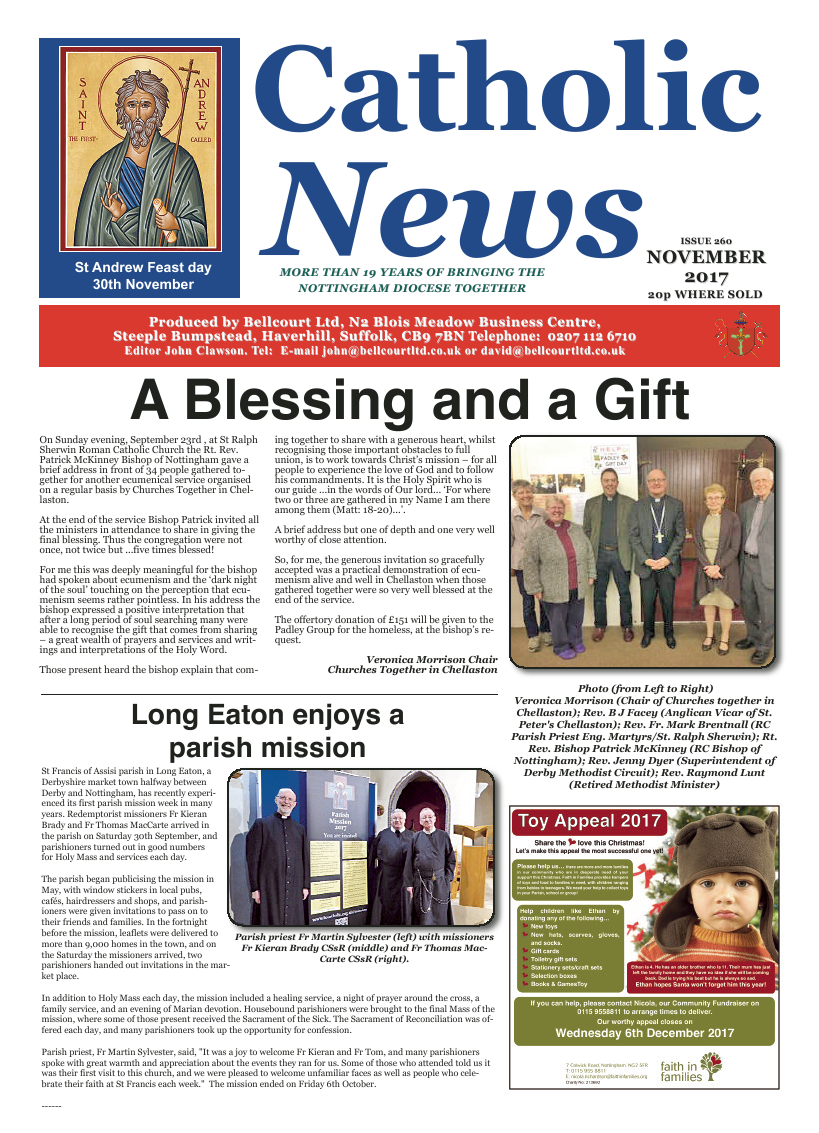 Nov 2017 edition of the Nottingham Catholic News - Page 