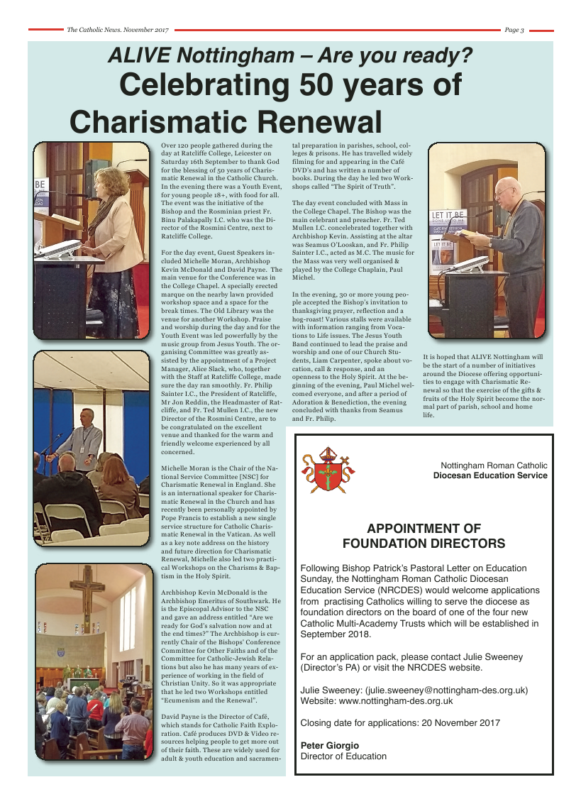 Nov 2017 edition of the Nottingham Catholic News - Page 