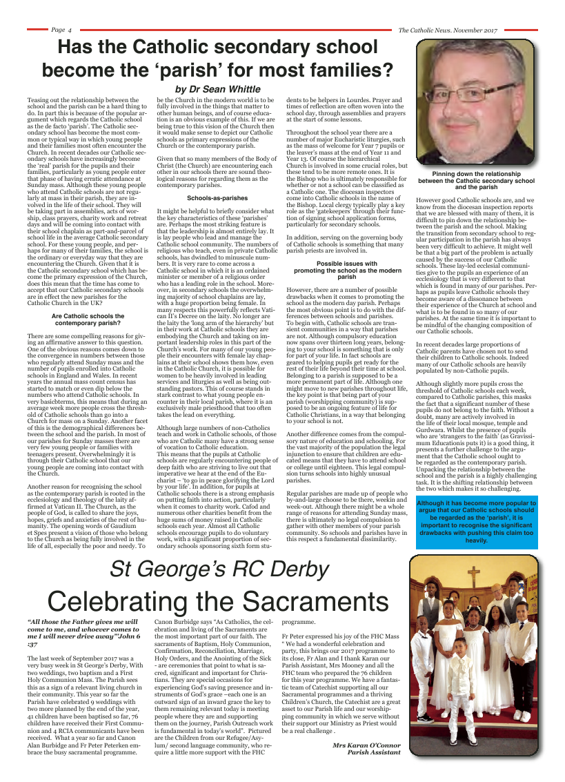 Nov 2017 edition of the Nottingham Catholic News - Page 