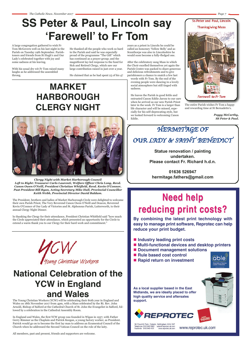 Nov 2017 edition of the Nottingham Catholic News - Page 