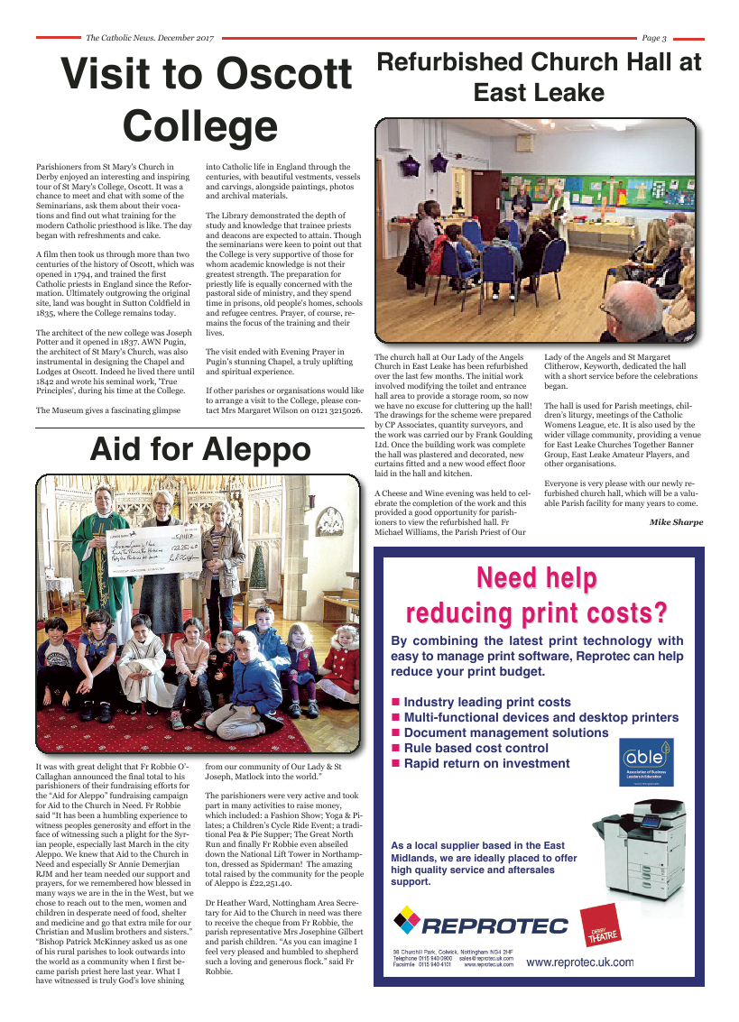 Dec 2017 edition of the Nottingham Catholic News - Page 