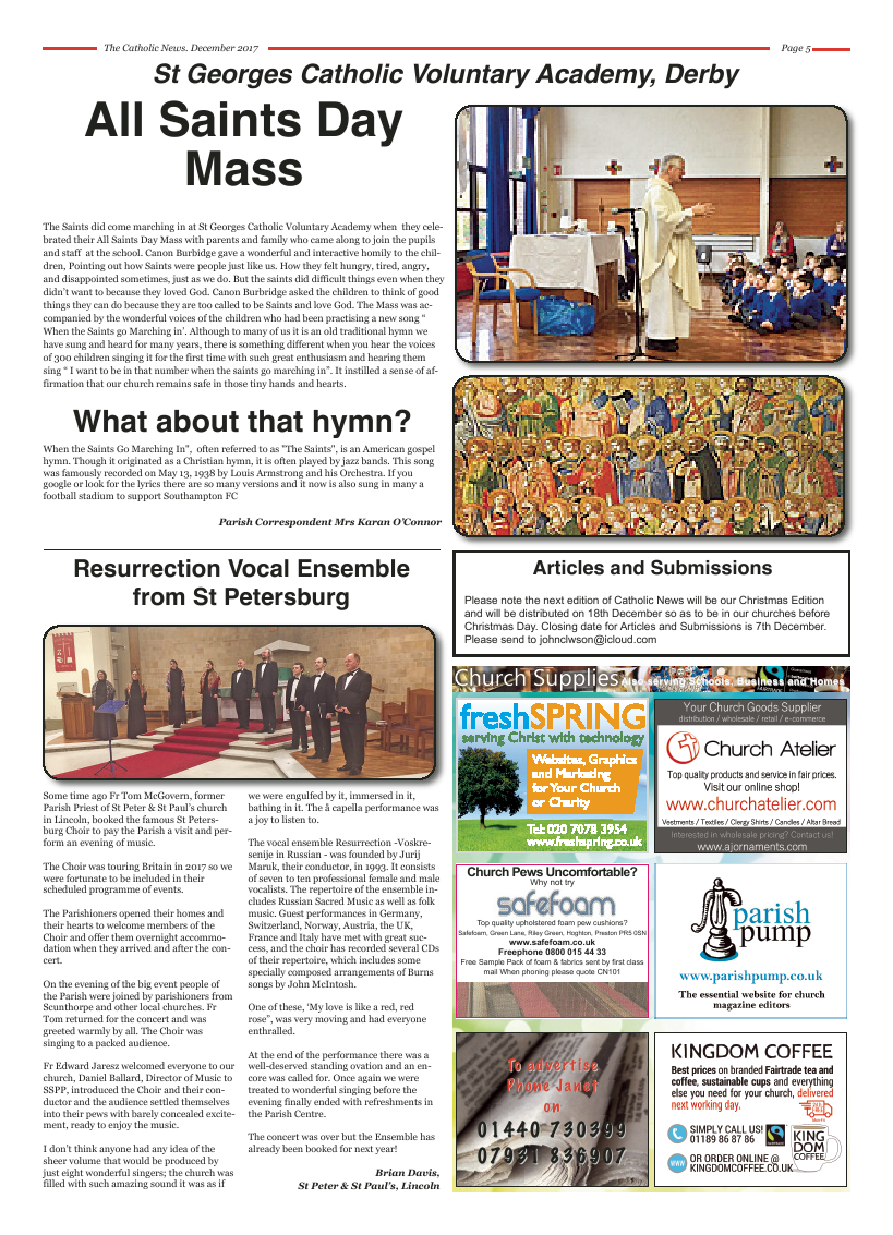 Dec 2017 edition of the Nottingham Catholic News - Page 