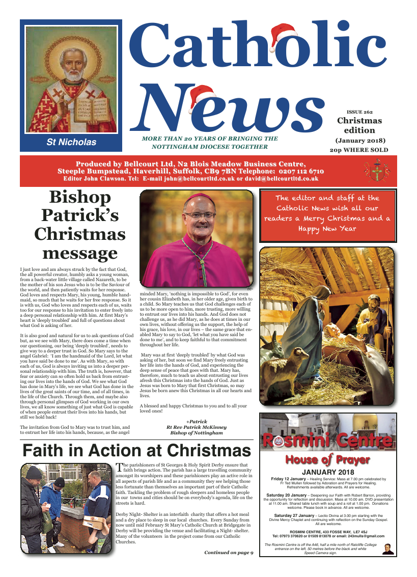 Jan 2018 edition of the Nottingham Catholic News - Page 