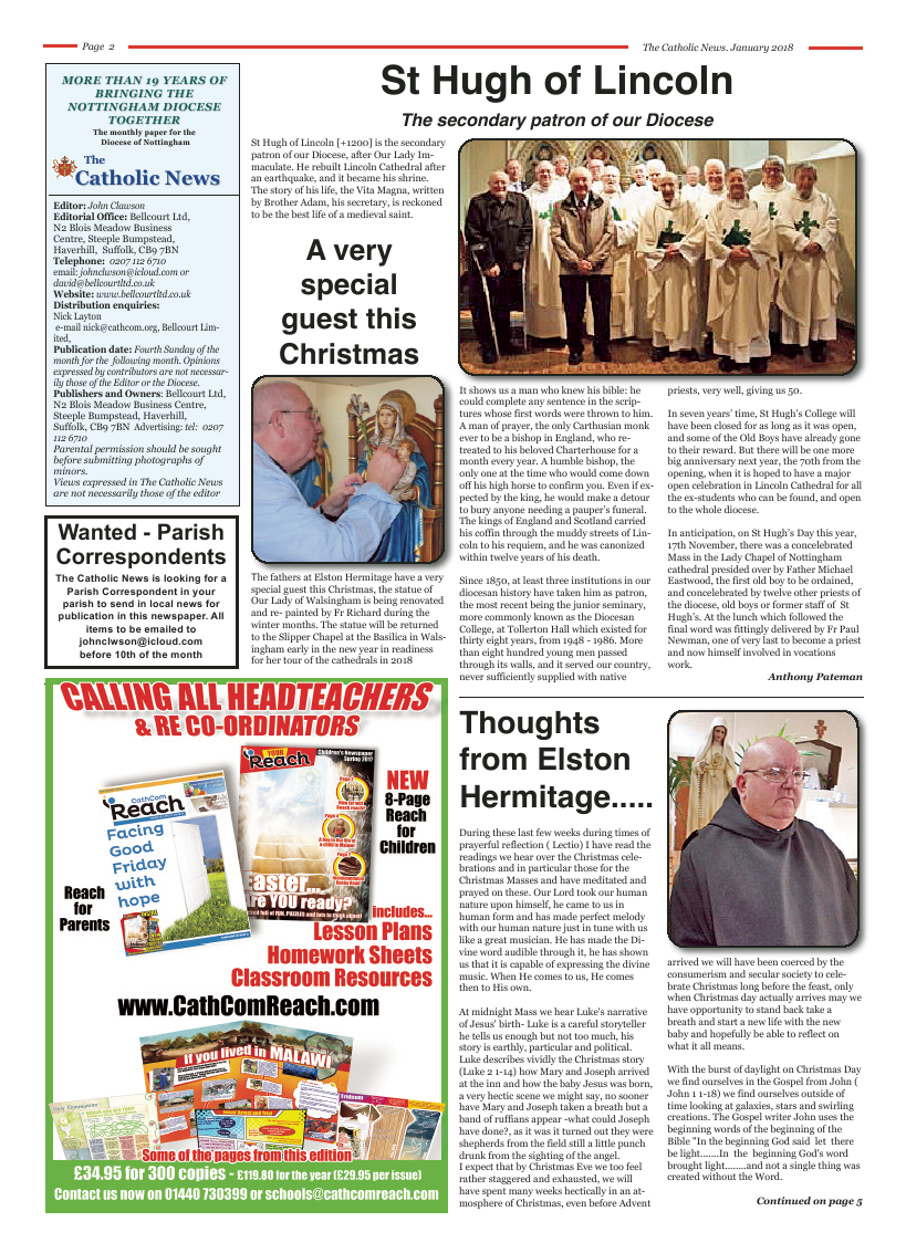 Jan 2018 edition of the Nottingham Catholic News - Page 