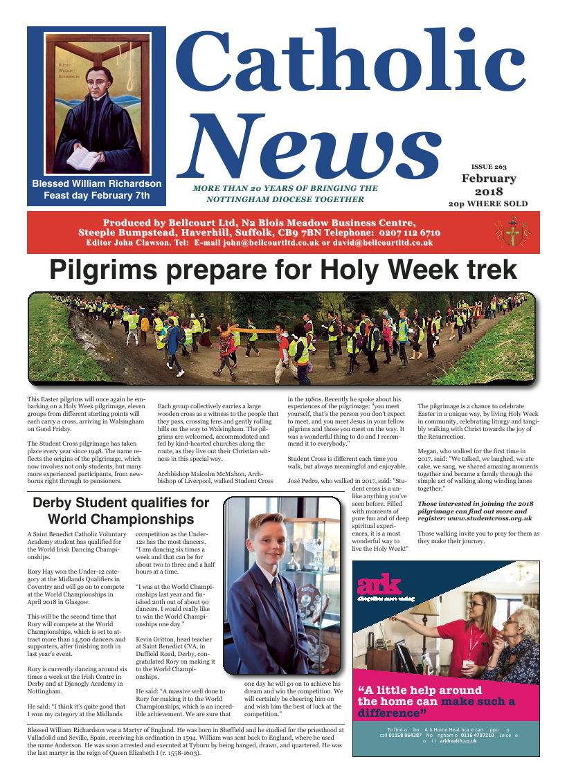 Feb 2018 edition of the Nottingham Catholic News - Page 