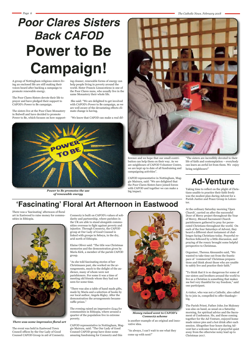 Feb 2018 edition of the Nottingham Catholic News - Page 