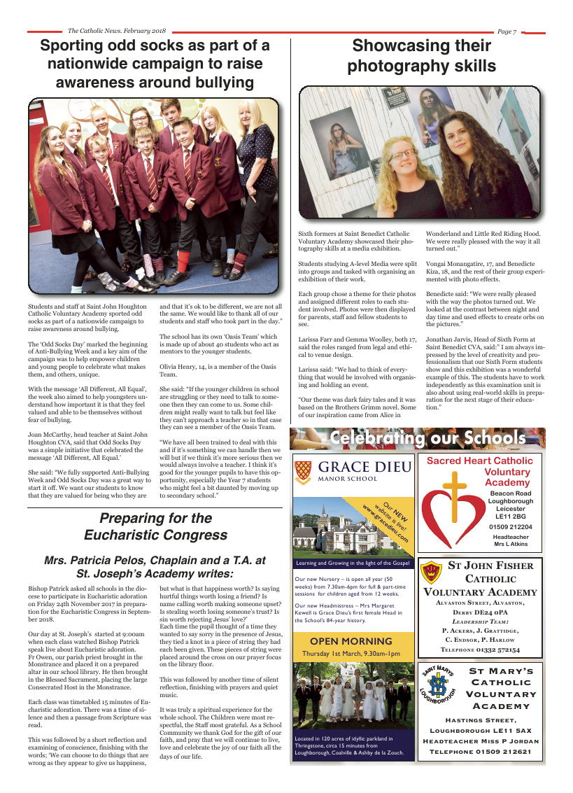 Feb 2018 edition of the Nottingham Catholic News - Page 