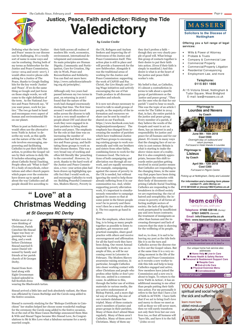 Feb 2018 edition of the Nottingham Catholic News - Page 