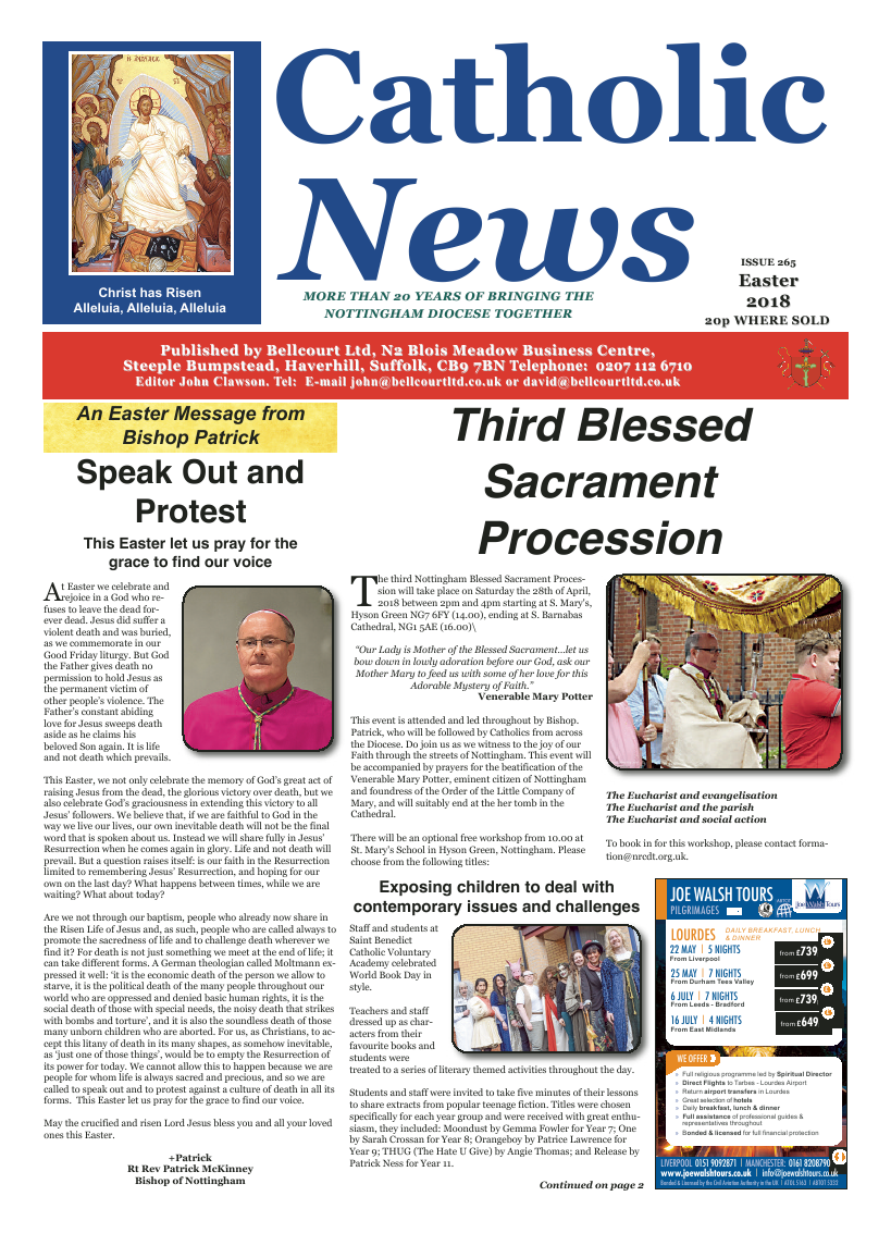 Apr 2018 edition of the Nottingham Catholic News - Page 