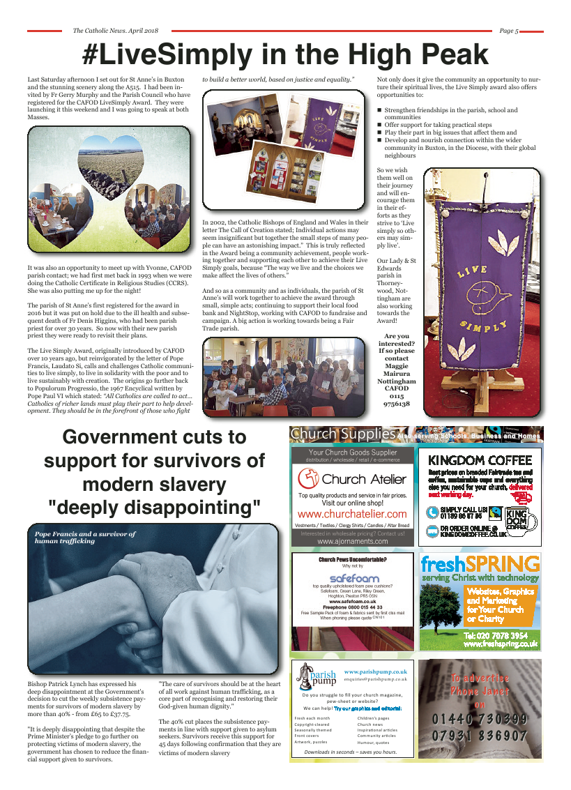 Apr 2018 edition of the Nottingham Catholic News - Page 