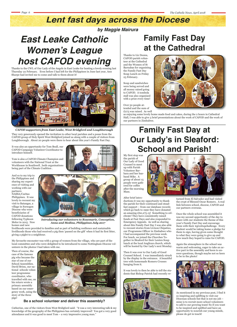 Apr 2018 edition of the Nottingham Catholic News - Page 