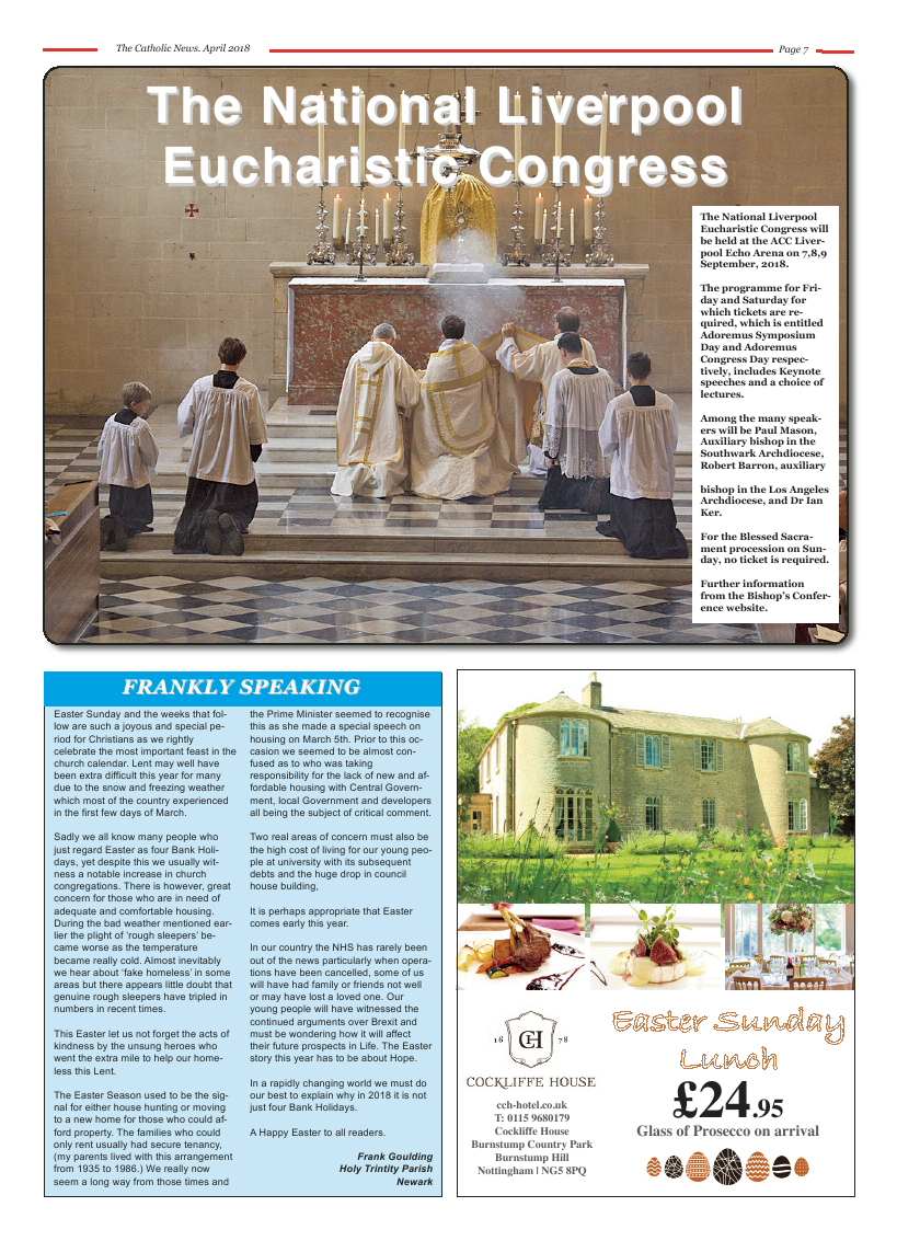 Apr 2018 edition of the Nottingham Catholic News - Page 