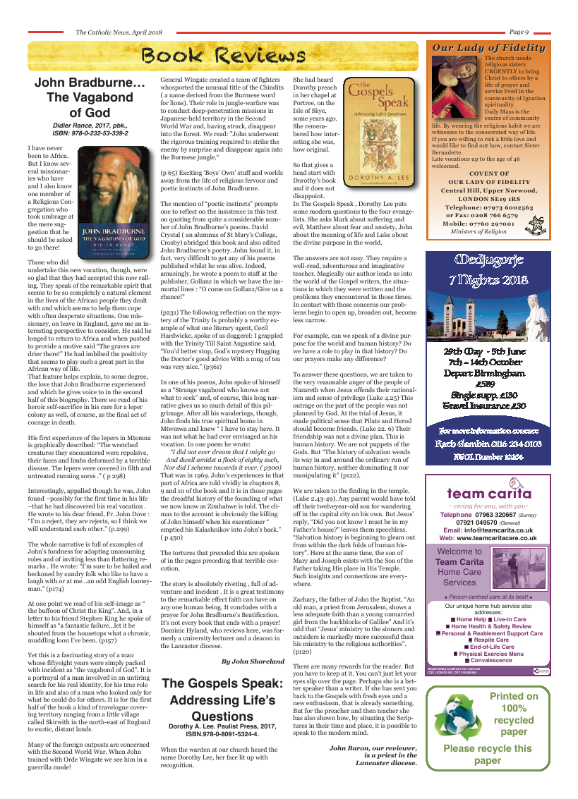 Apr 2018 edition of the Nottingham Catholic News - Page 