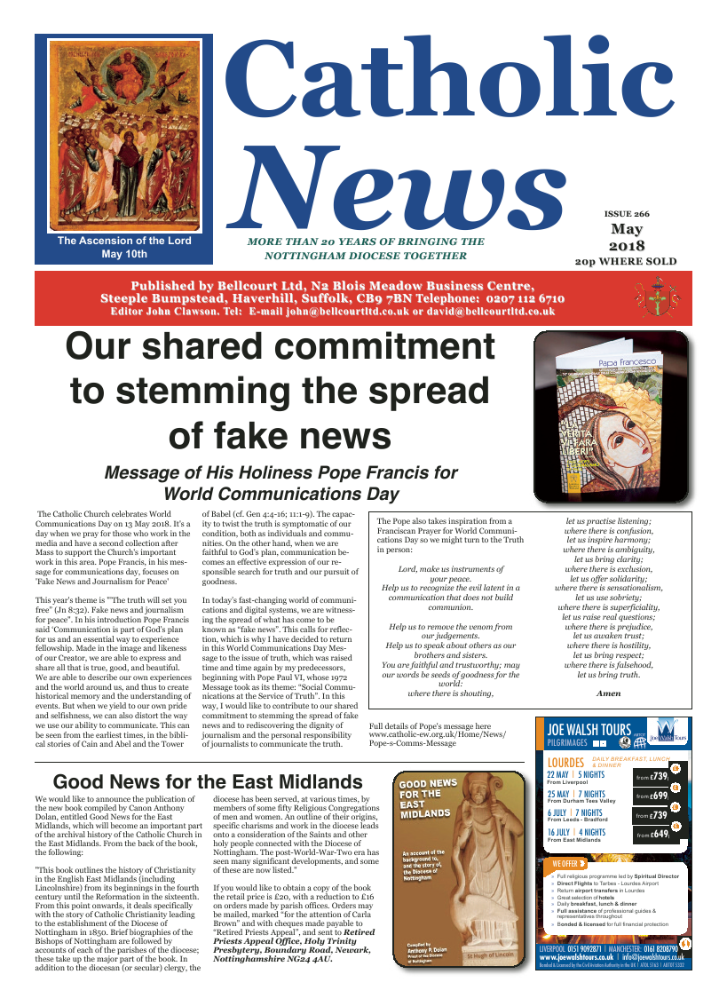 May 2018 edition of the Nottingham Catholic News - Page 