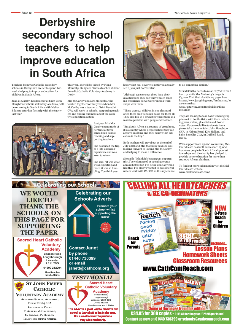 May 2018 edition of the Nottingham Catholic News - Page 