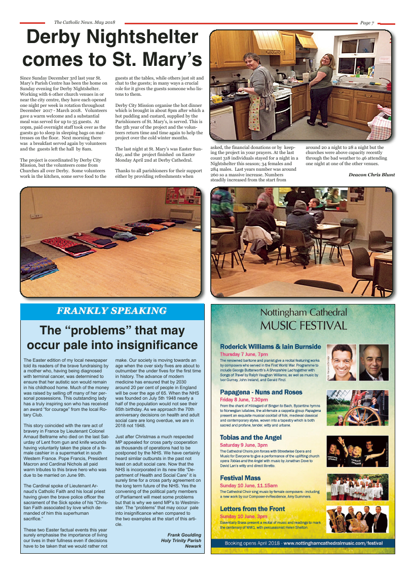 May 2018 edition of the Nottingham Catholic News - Page 