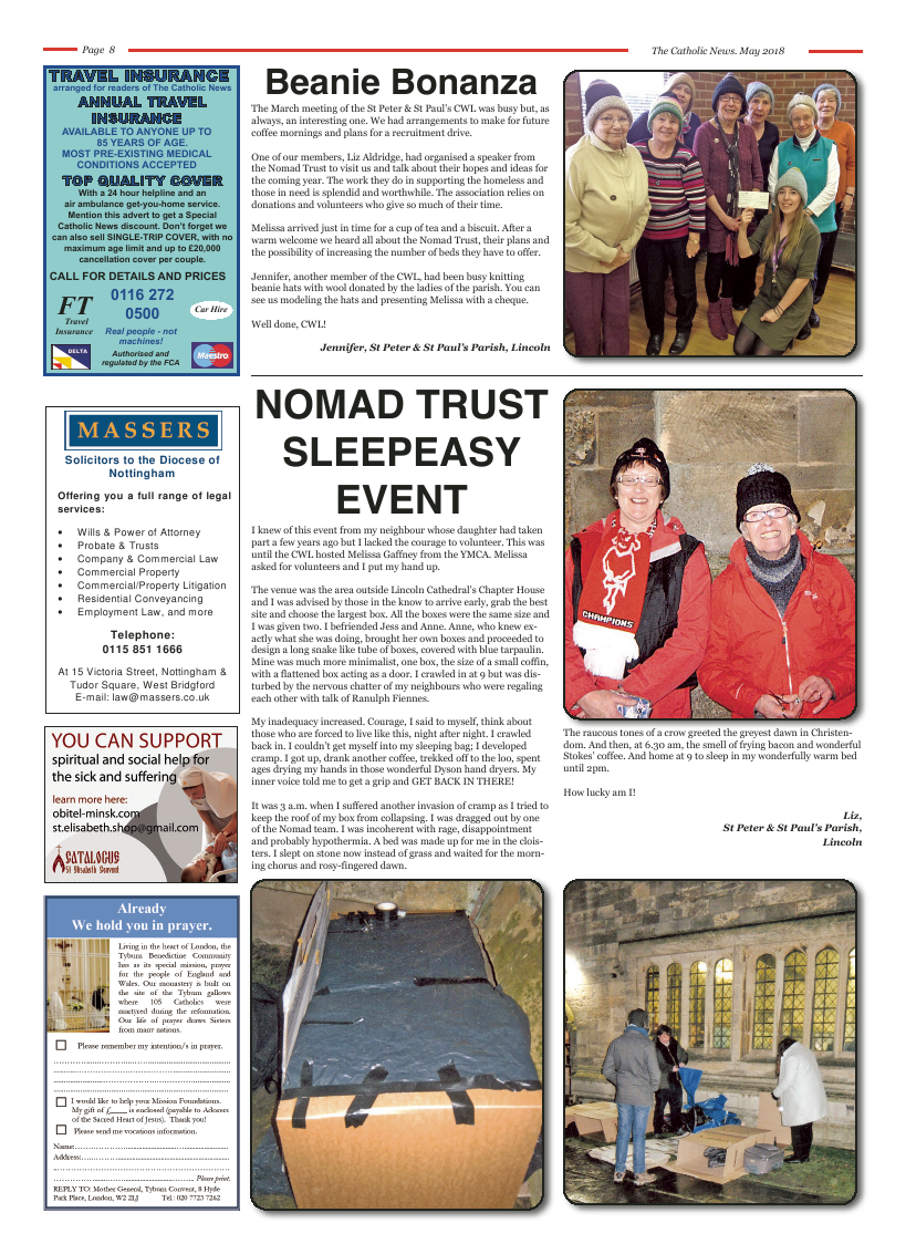 May 2018 edition of the Nottingham Catholic News - Page 