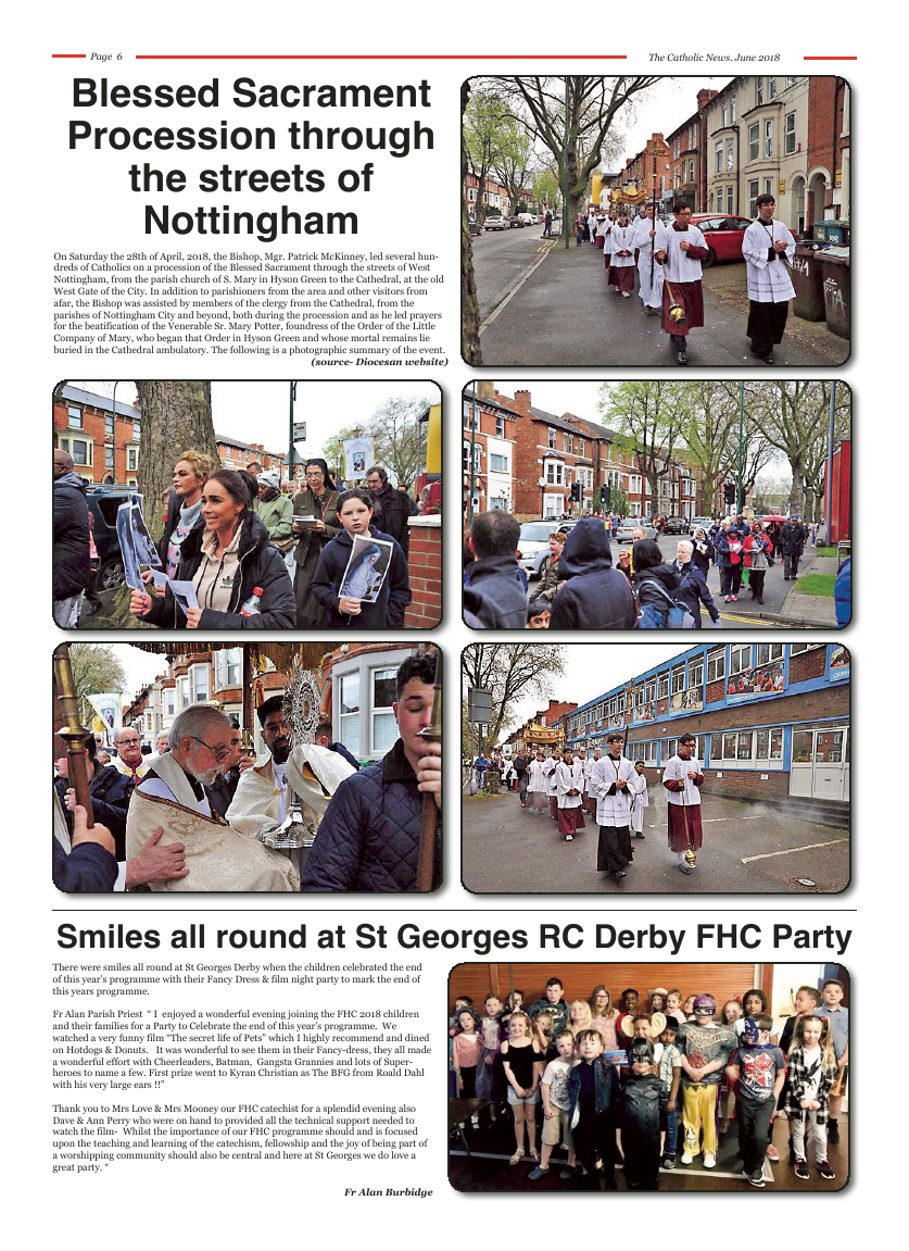 Jun 2018 edition of the Nottingham Catholic News - Page 