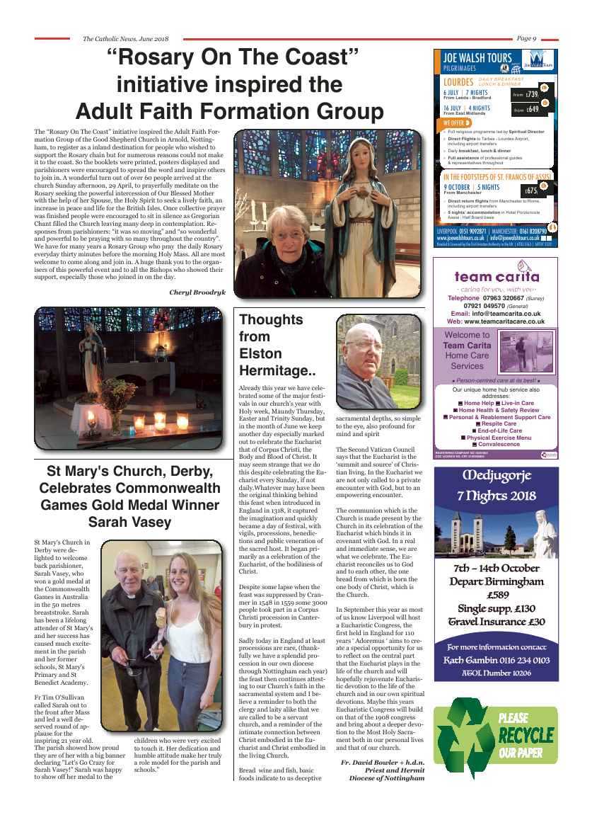 Jun 2018 edition of the Nottingham Catholic News - Page 