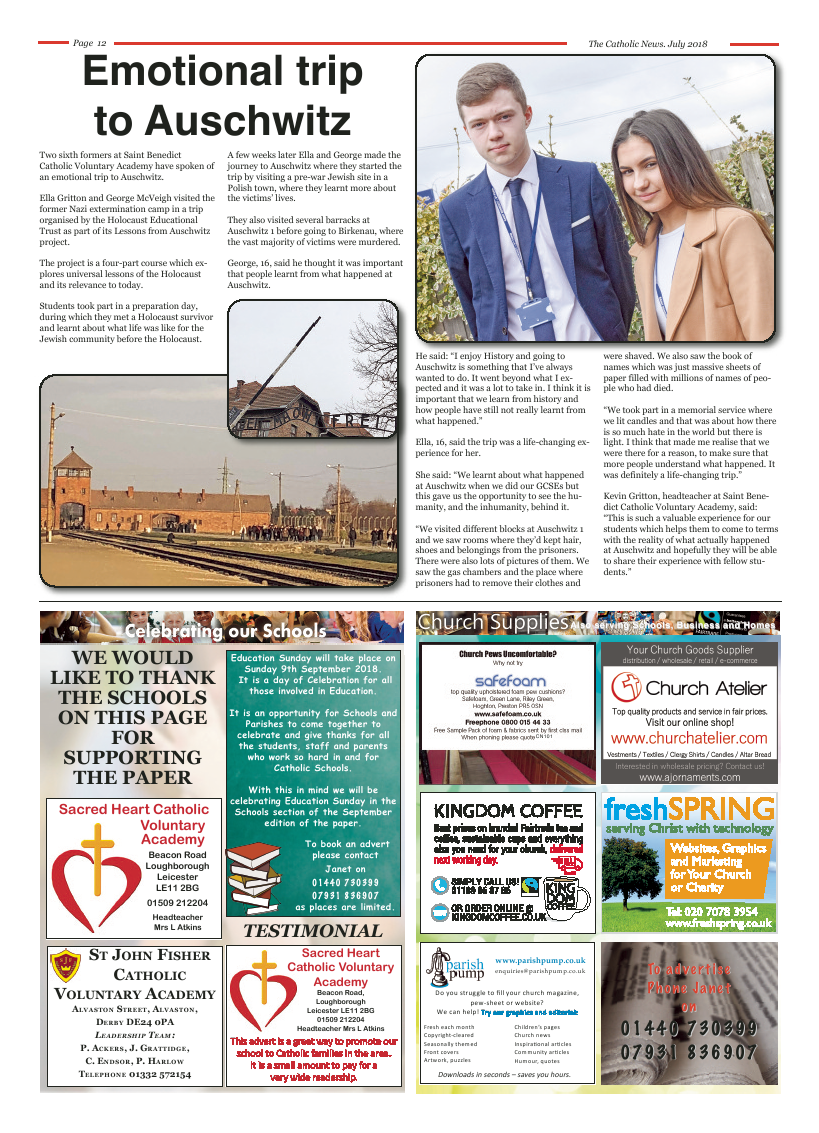 Jul 2018 edition of the Nottingham Catholic News - Page 