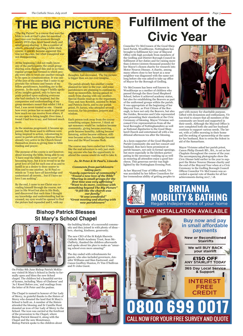 Jul 2018 edition of the Nottingham Catholic News - Page 