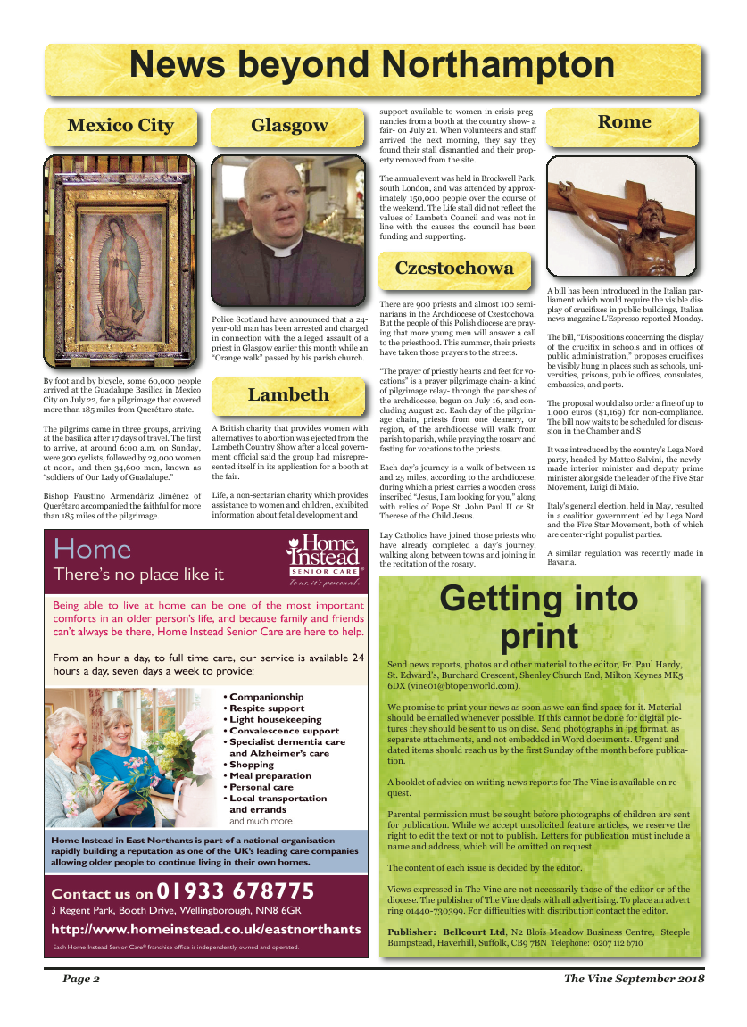 Sept 2018 edition of the The Vine - Northampton - Page 