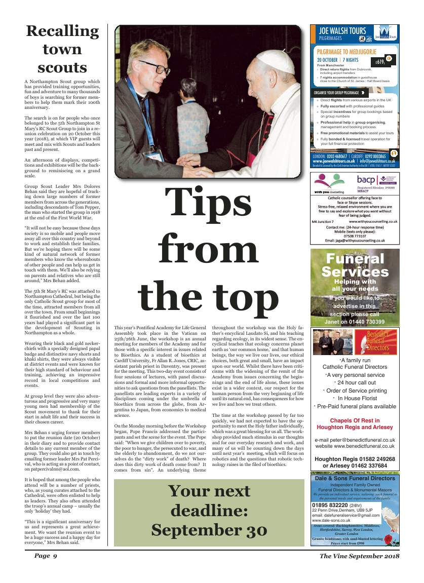 Sept 2018 edition of the The Vine - Northampton - Page 