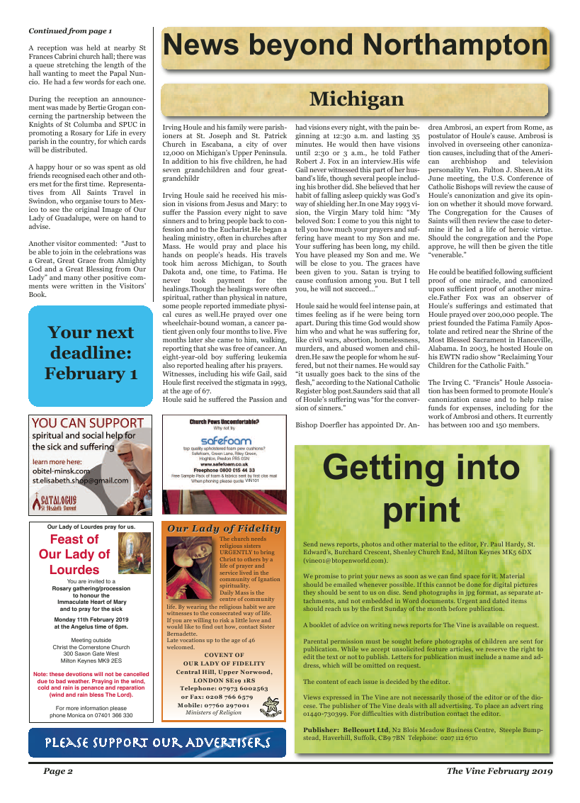 Feb 2019 edition of the The Vine - Northampton - Page 