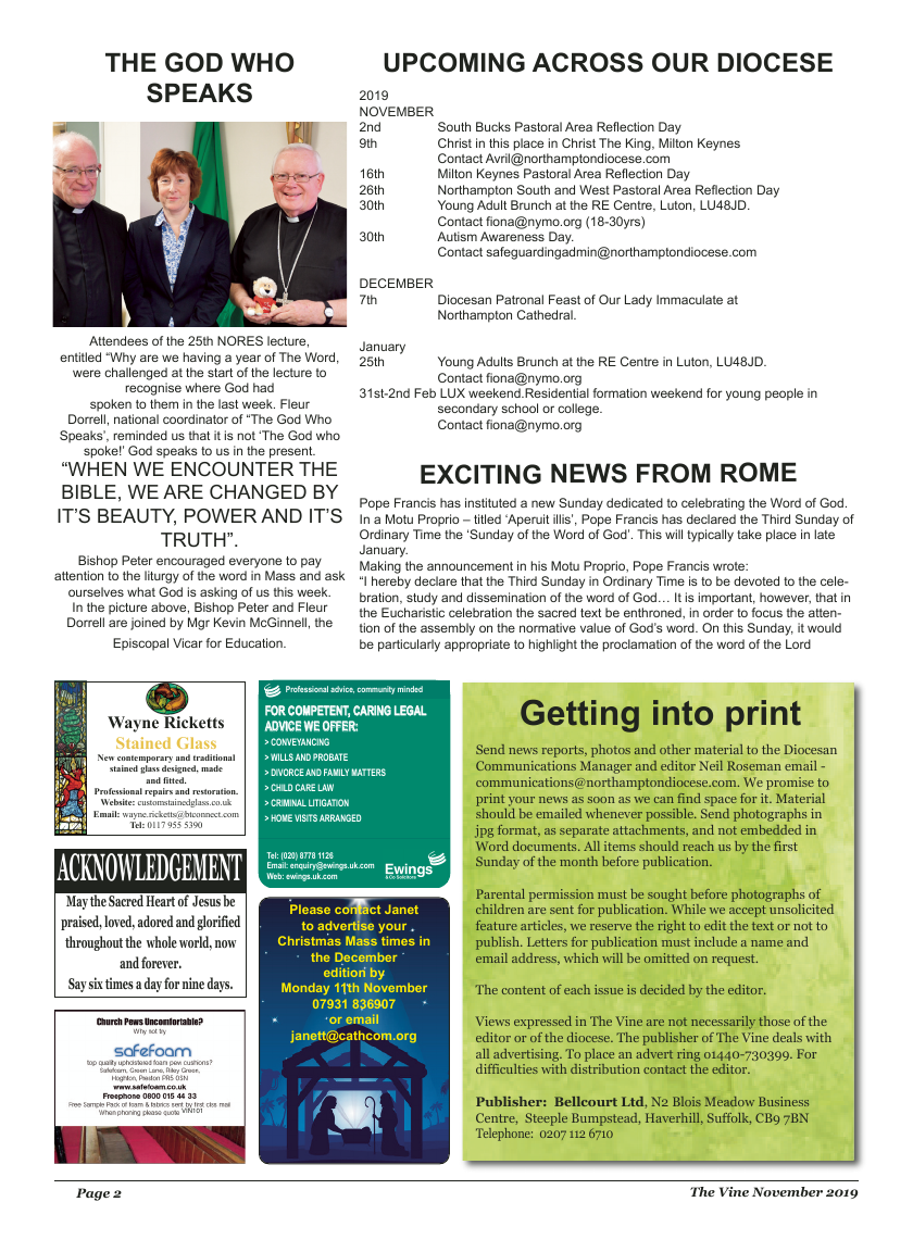 Nov 2019 edition of the The Vine - Northampton - Page 
