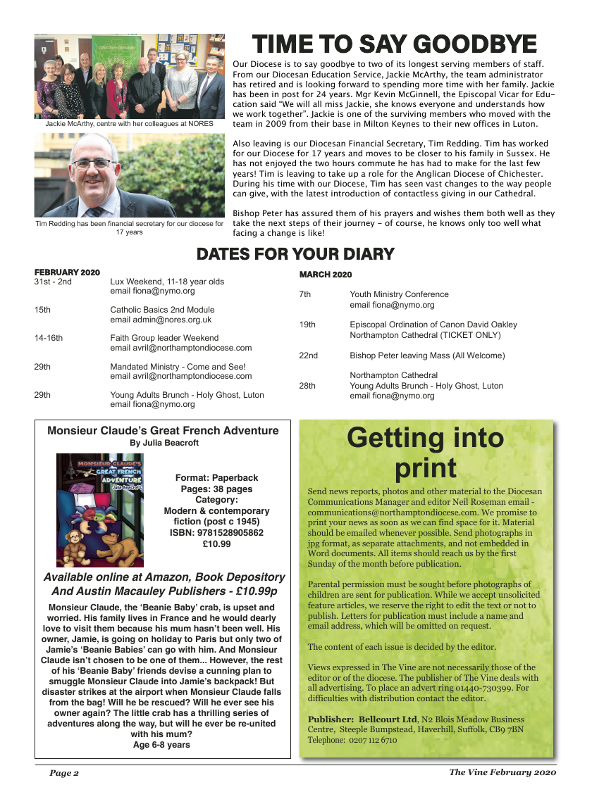 Feb 2020 edition of the The Vine - Northampton