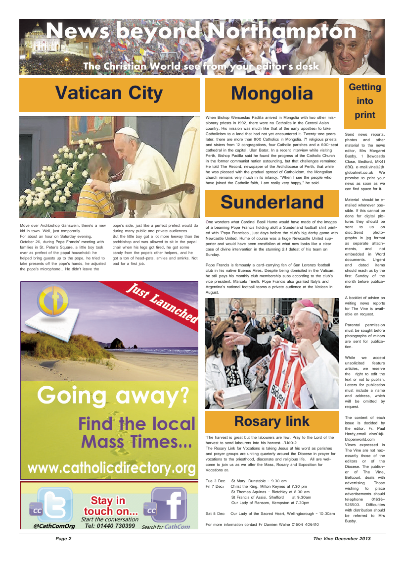 Dec 2013 edition of the The Vine - Northampton