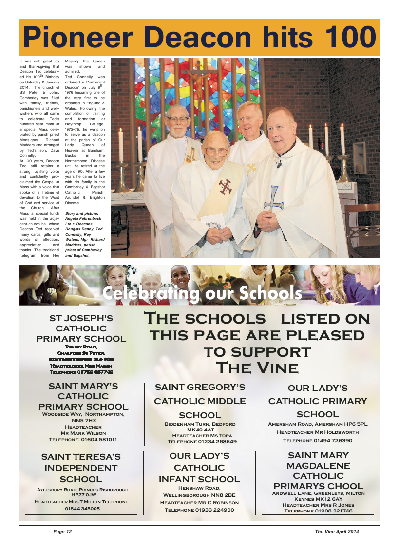 Apr 2014 edition of the The Vine - Northampton