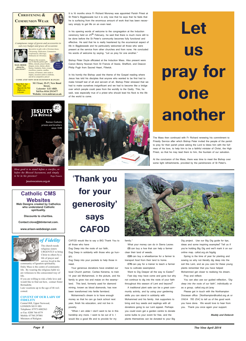 Apr 2014 edition of the The Vine - Northampton