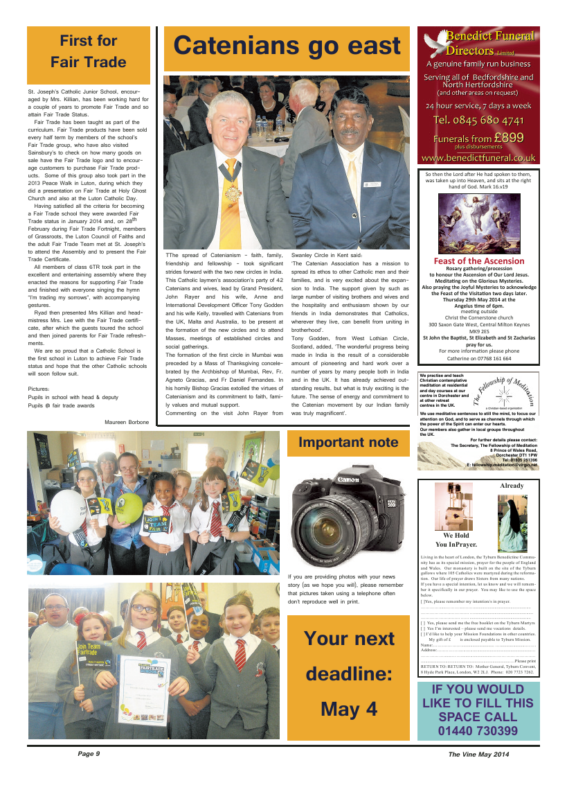May 2014 edition of the The Vine - Northampton