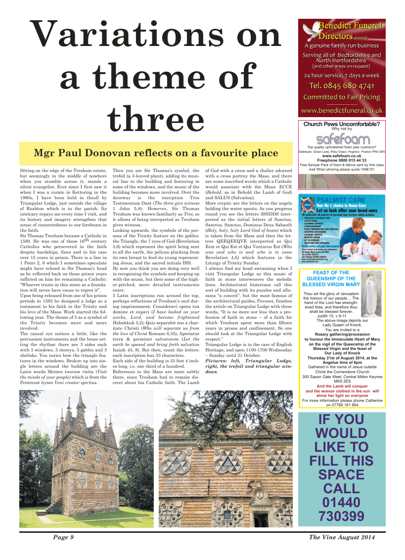 Aug 2014 edition of the The Vine - Northampton