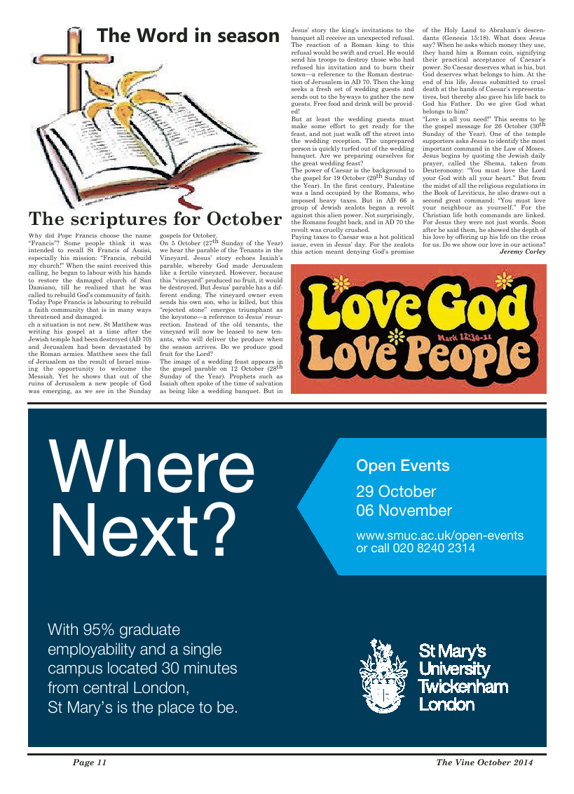 Oct 2014 edition of the The Vine - Northampton