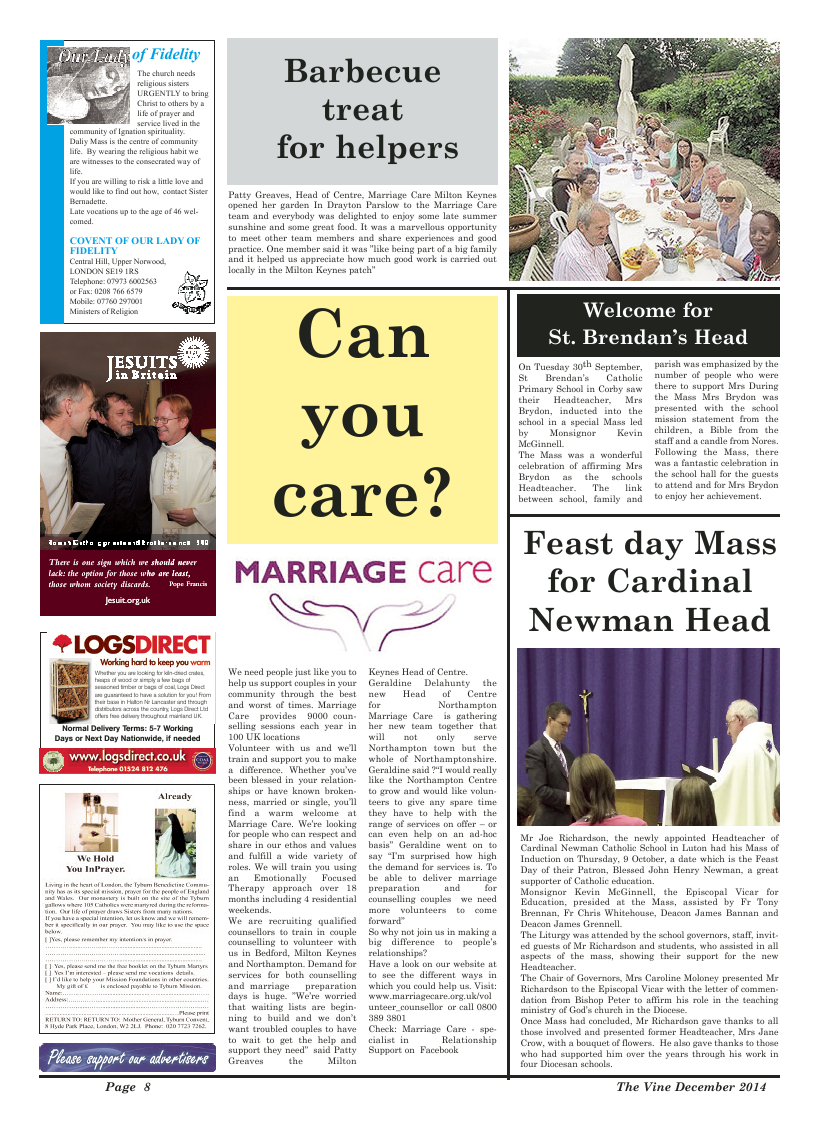 Dec 2014 edition of the The Vine - Northampton