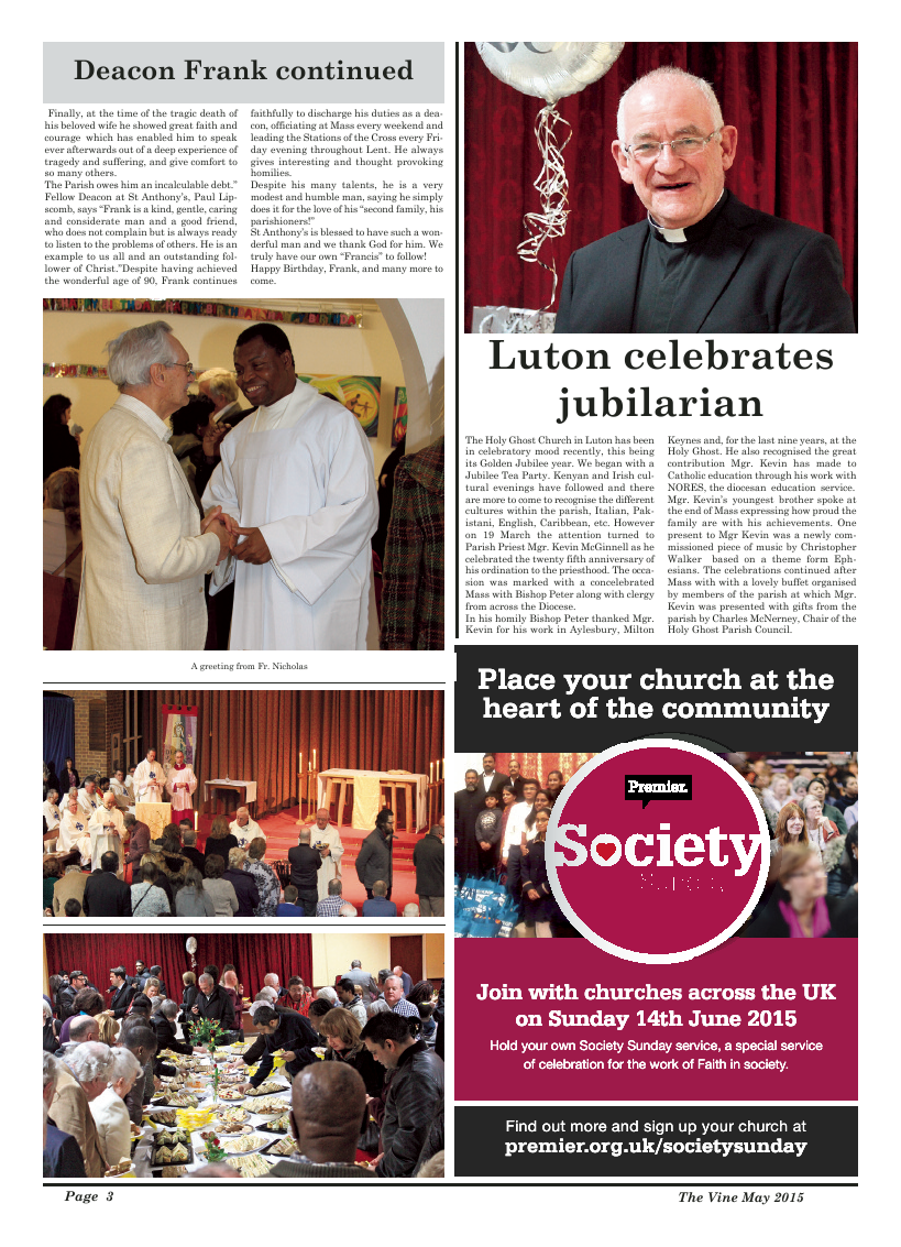May 2015 edition of the The Vine - Northampton