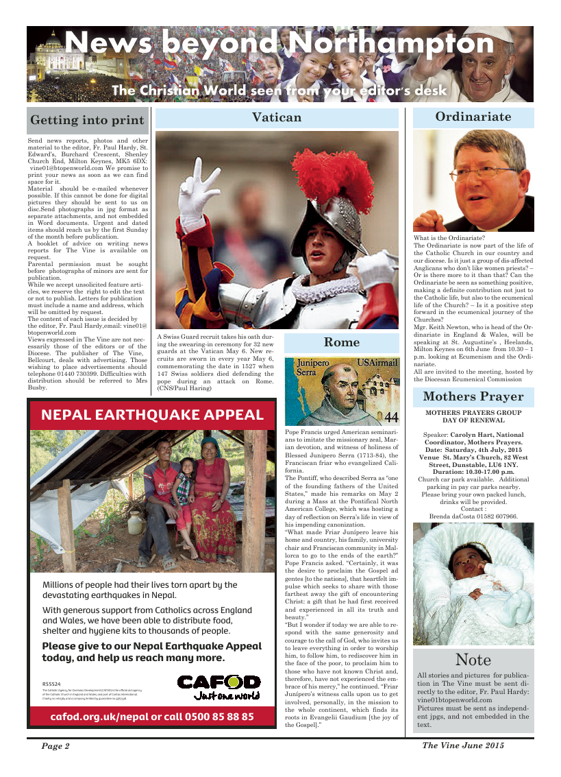 Jun 2015 edition of the The Vine - Northampton