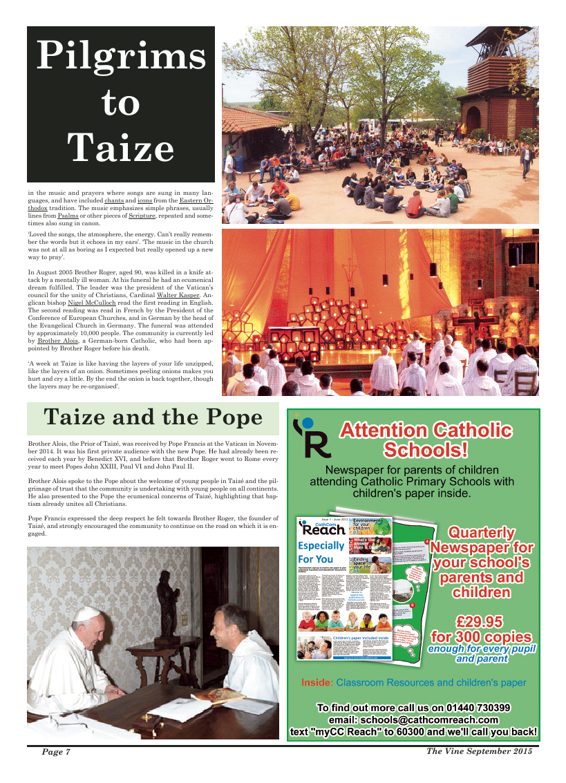 Sept 2015 edition of the The Vine - Northampton