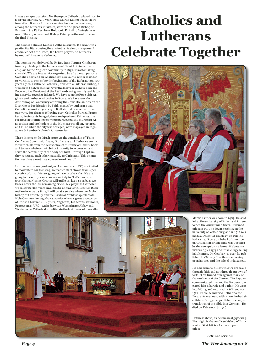 Jan 2018 edition of the The Vine - Northampton - Page 